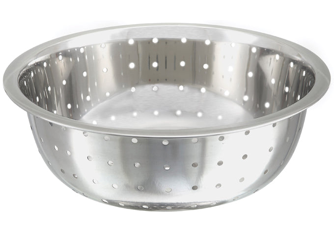 Winco Chinese Style Colanders, Stainless Steel, 5 mm