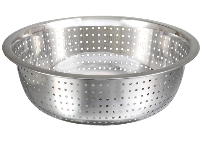Winco Chinese Style Colanders, Stainless Steel, 2.5 mm