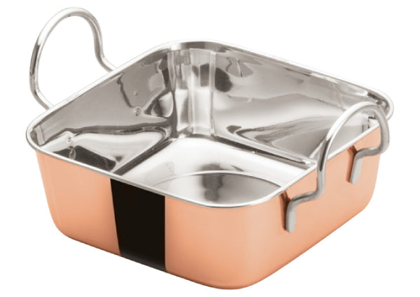 Winco DDSB-202C Mini Roasting Pan, Copper-Plated