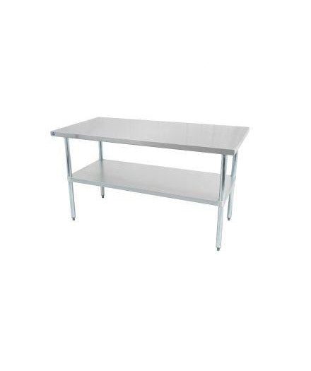 Thorinox Stainless steel worktable with a galvanized undershelf - 30" width