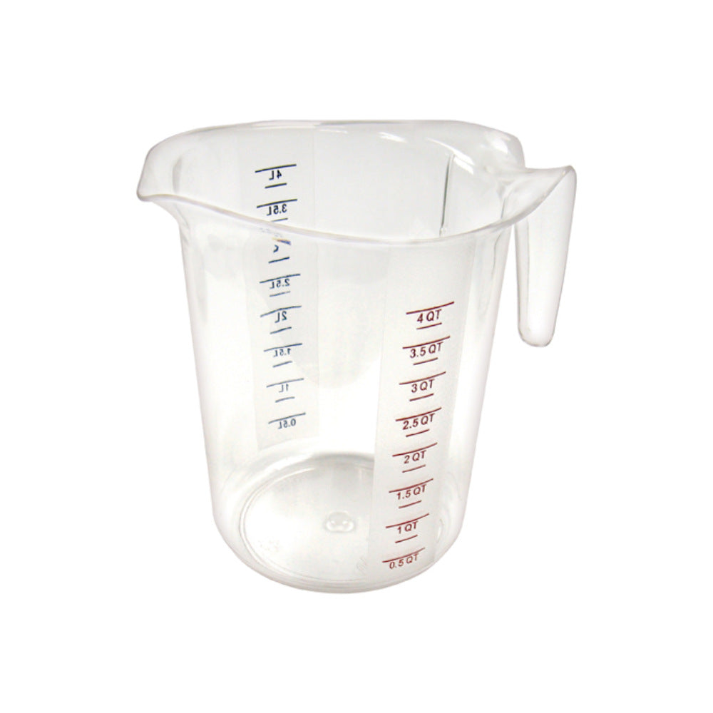 Winco PMCP-400 Polycarbonate Measuring Cup With Color Graduations