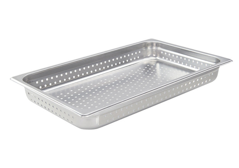 Winco Full Size Perforated Steam Pan, 22 Gauge Stainless Steel