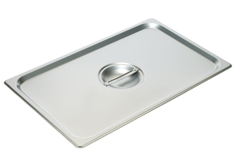 Winco 18/8 Stainless Steel Steam Pan Cover, Solid