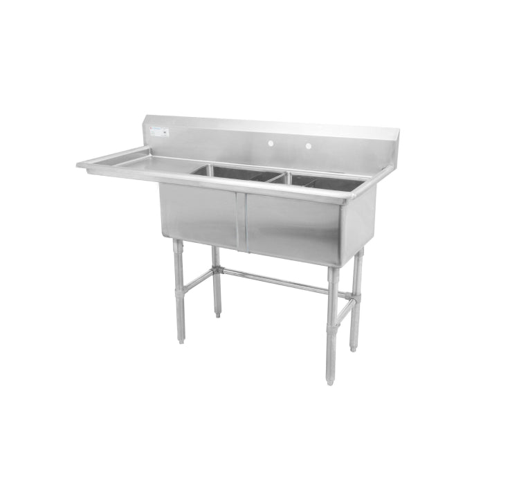 Thorinox Double sink with drainboard (18″)