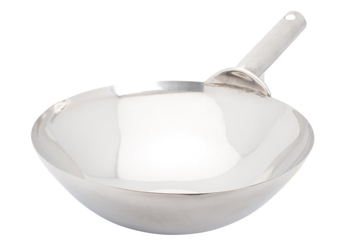 Winco Stainless Steel Chinese Wok, Welded