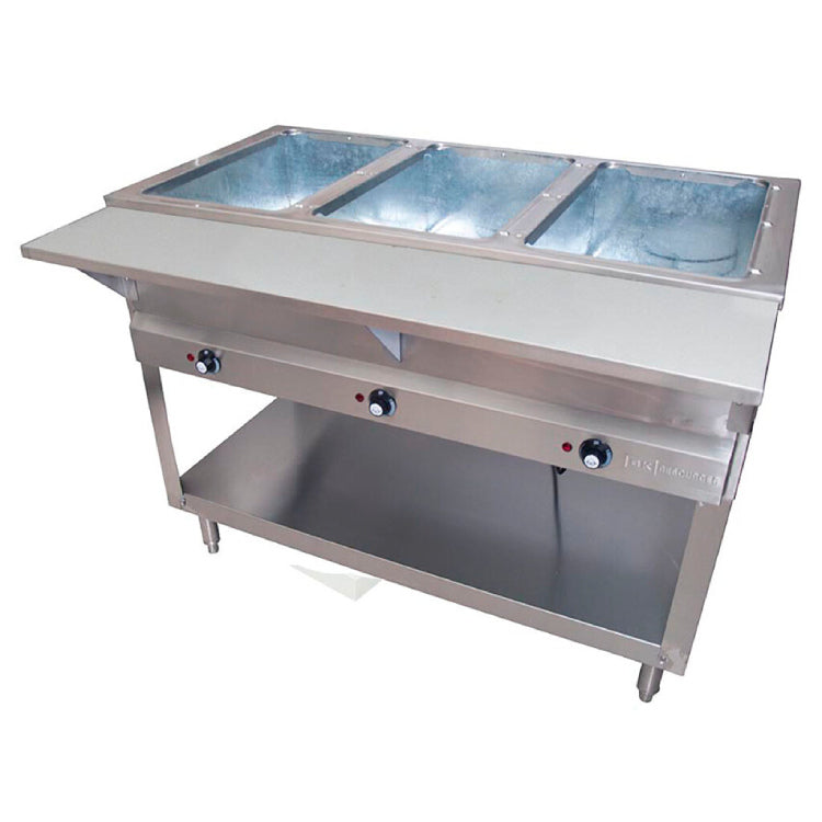 BK Resources Open Well Electric Steam Table 3 Well - 120V 1500W
