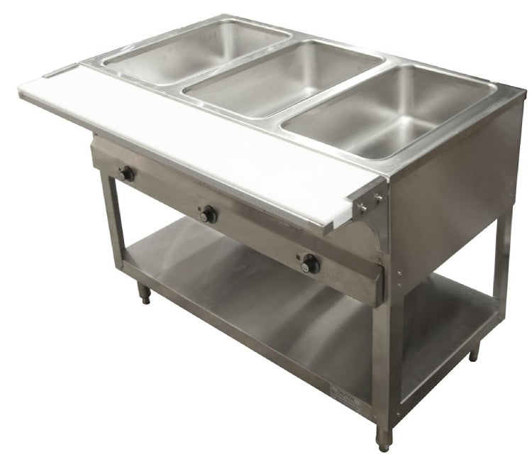 BK Resources Sealed Well Electric Steam Table 3 Well - 240V 2250W